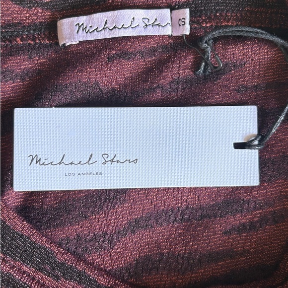 NWT Micheal Stars Woman’s Small Tiger Print Long-Sleeve Top - Picture 5 of 6